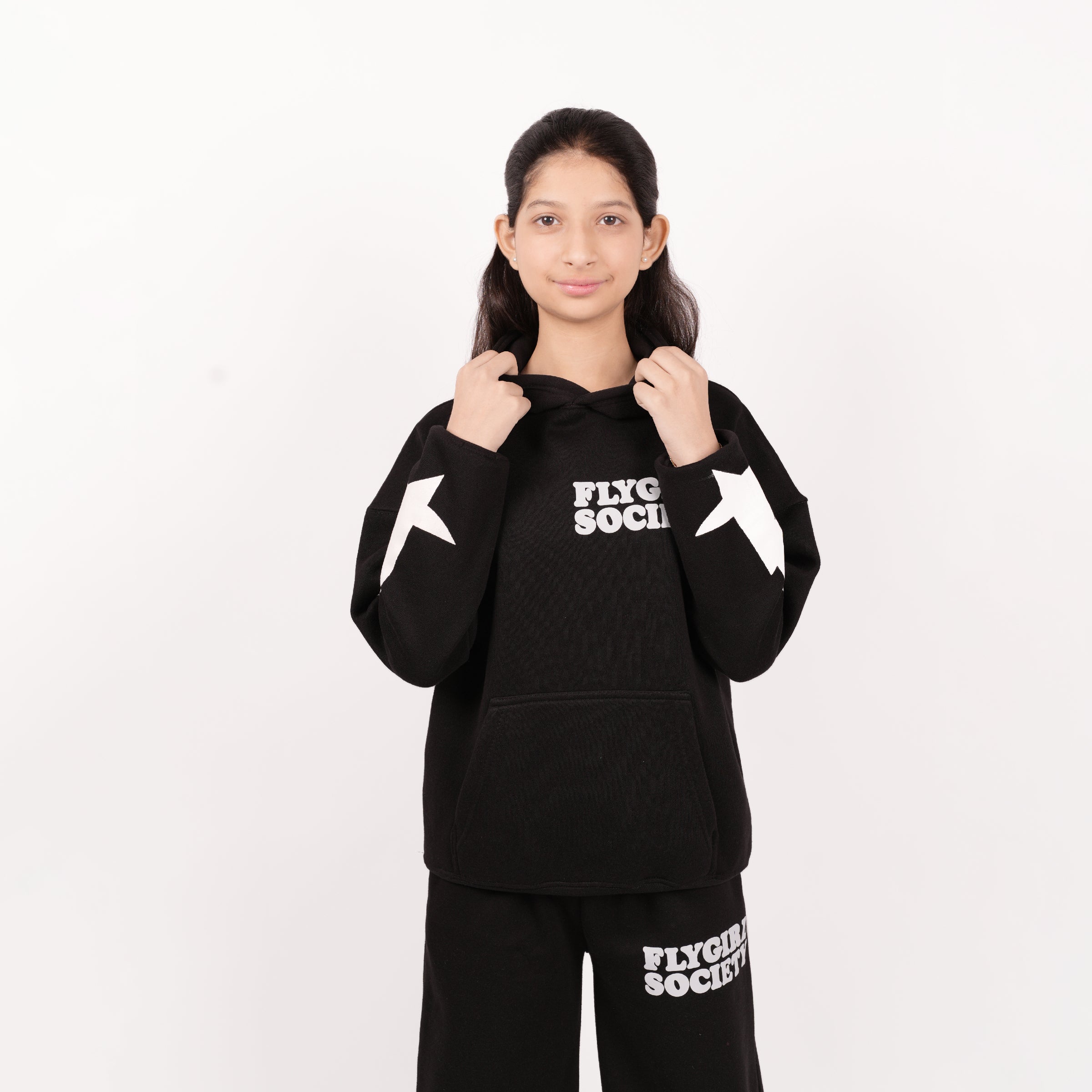 BLACK URBAN STAR OVERSIZED CO ORD SETS