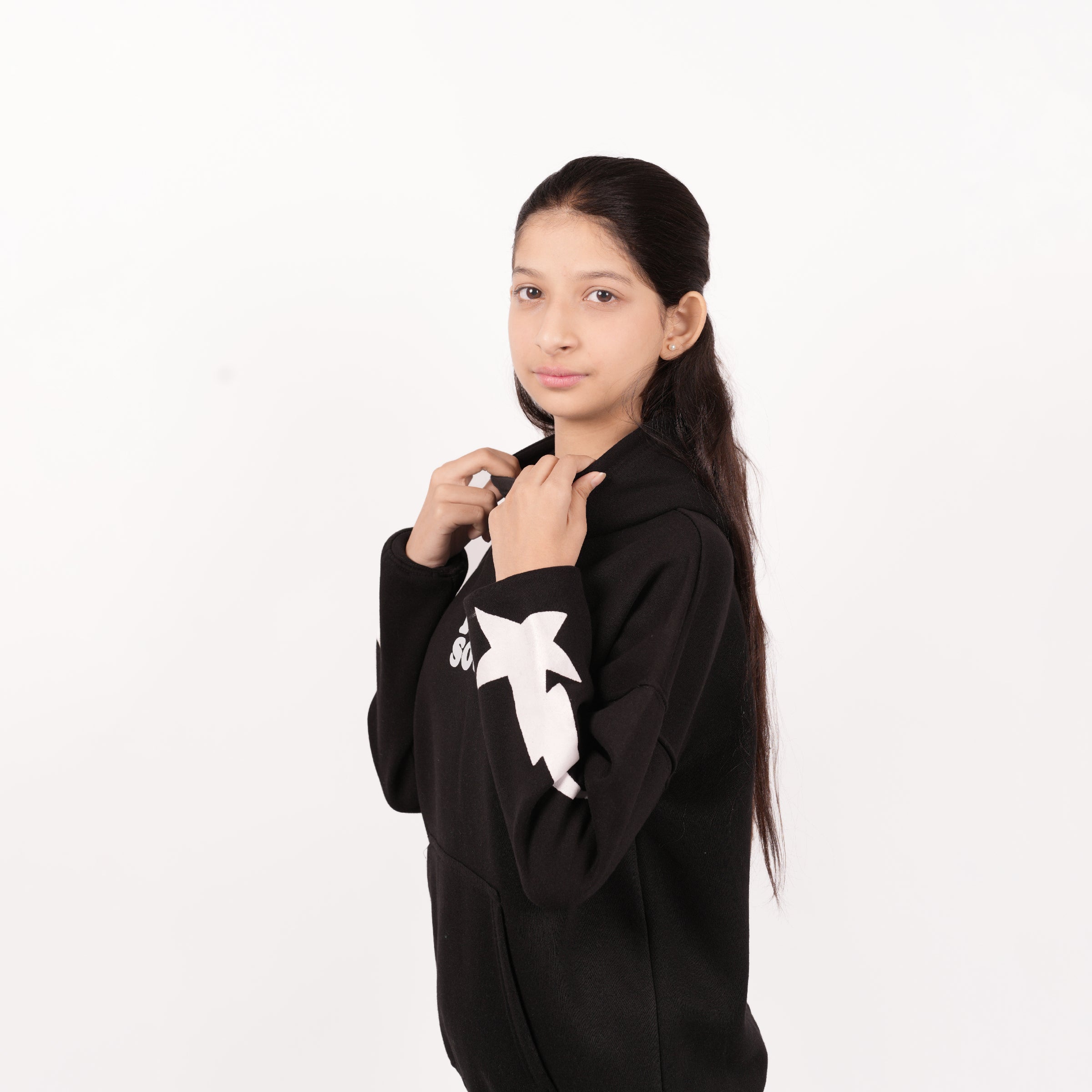 BLACK URBAN STAR OVERSIZED CO ORD SETS