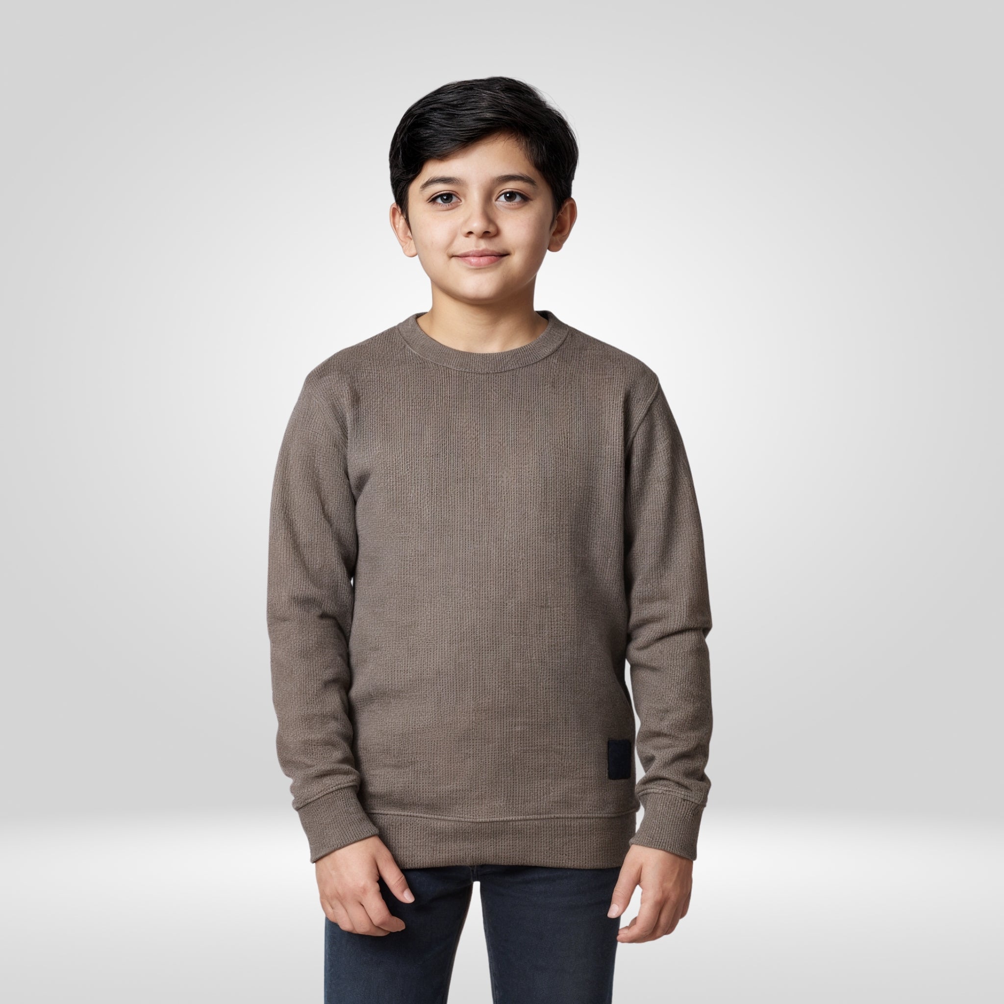 MOCHA KNIT TEXTURED SWEATER