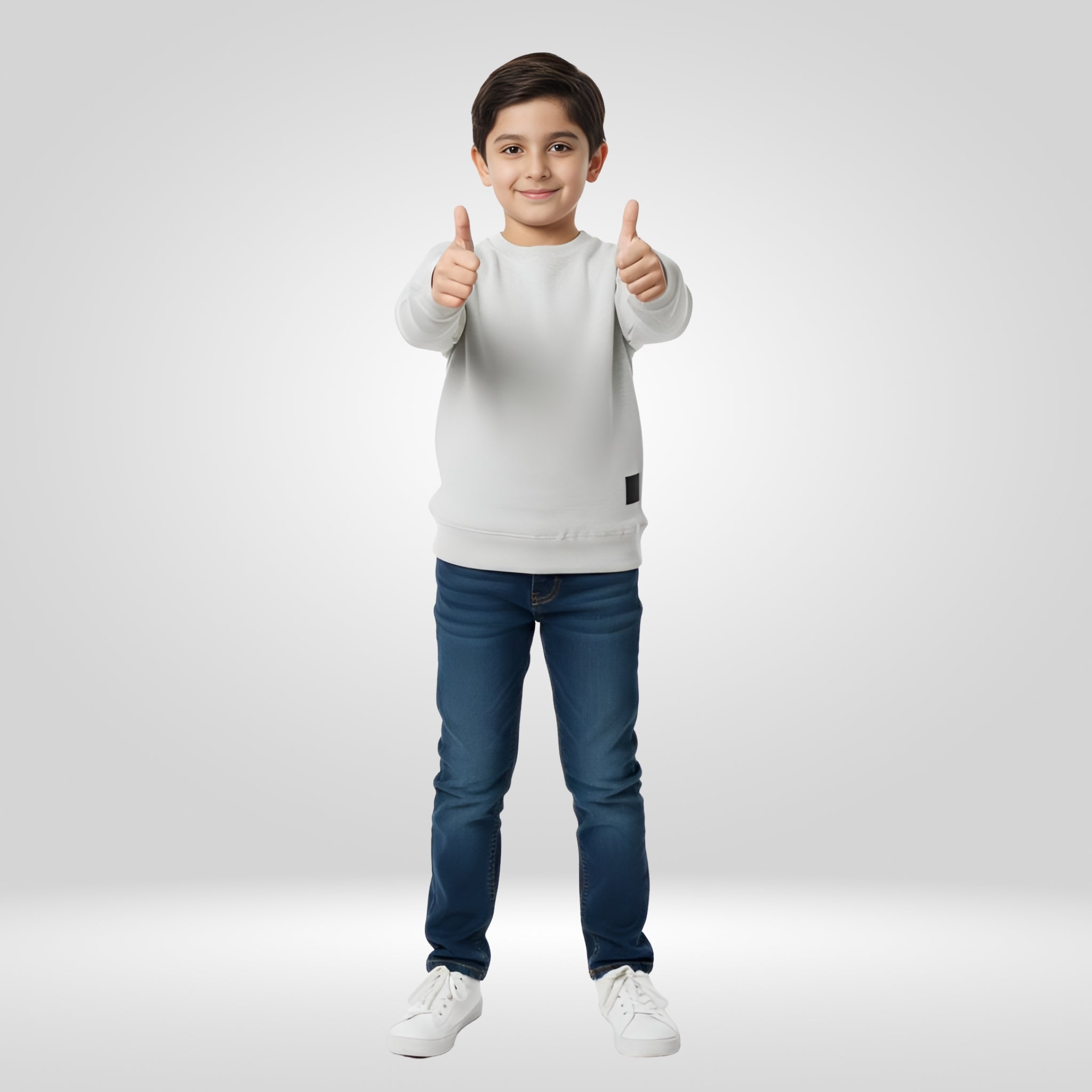 NIDO WHITE KNIT TEXTURED SWEATER