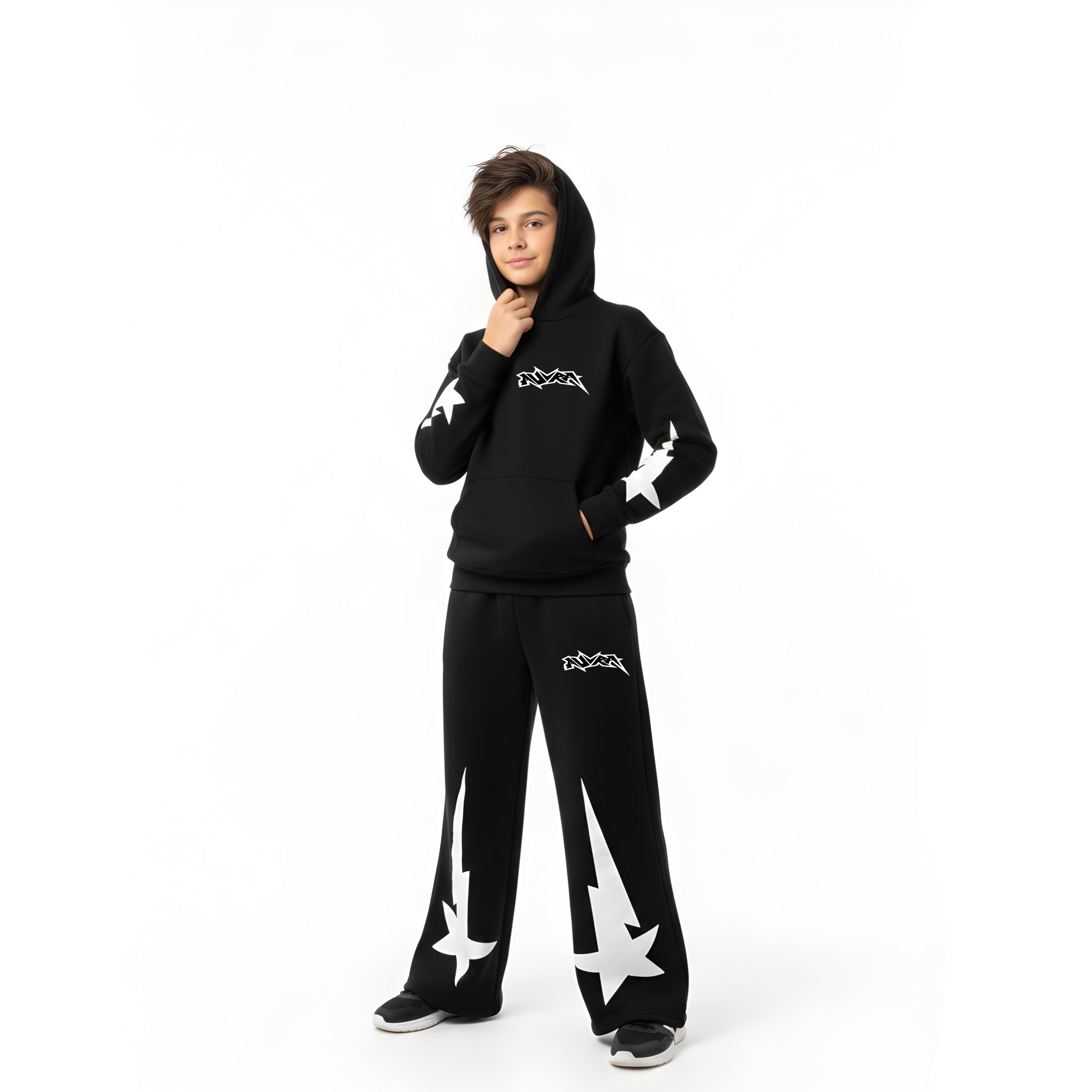 BLACK AURA OVERSIZED CO-ORD SET