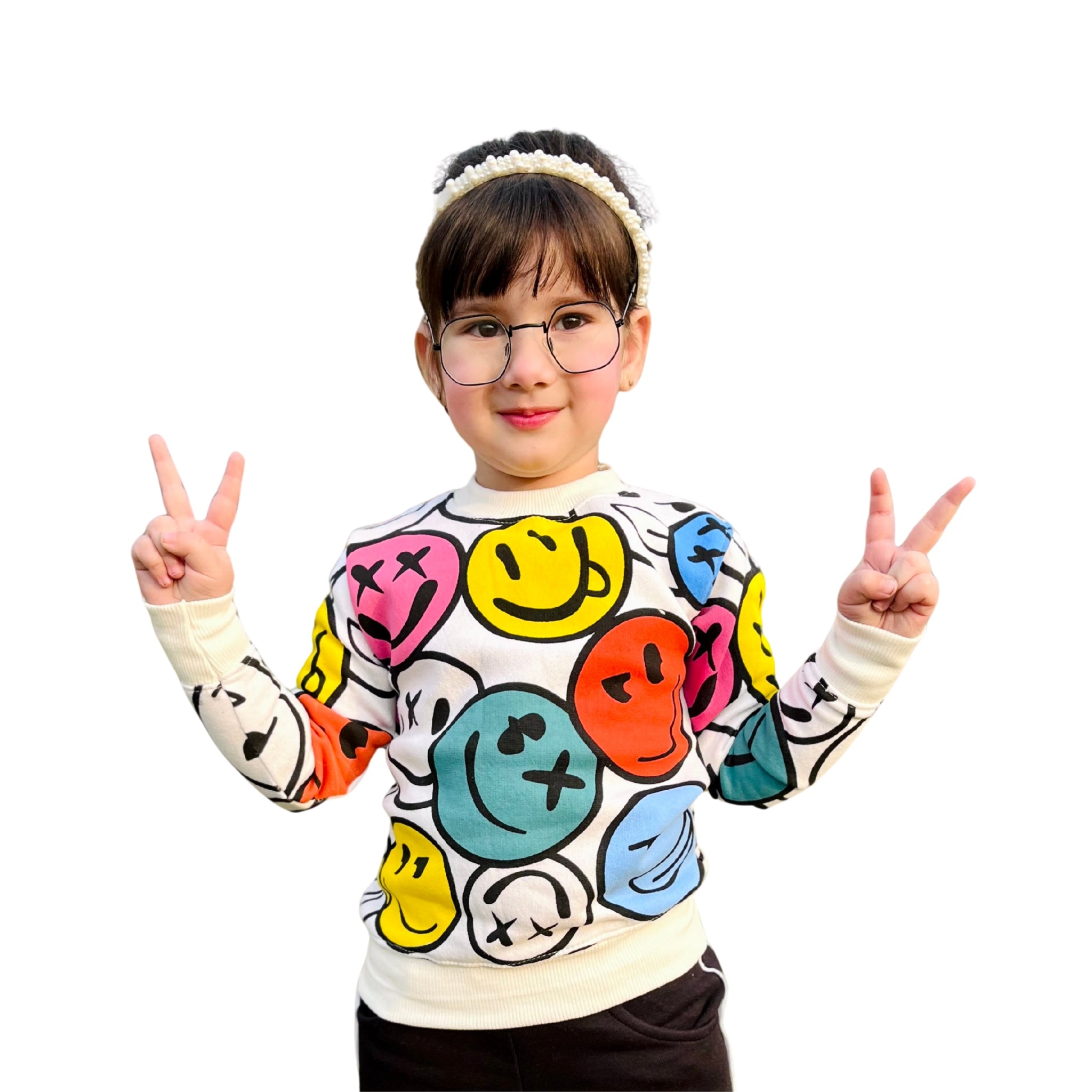 WHITE MINI MOOD SWEATSHIRT