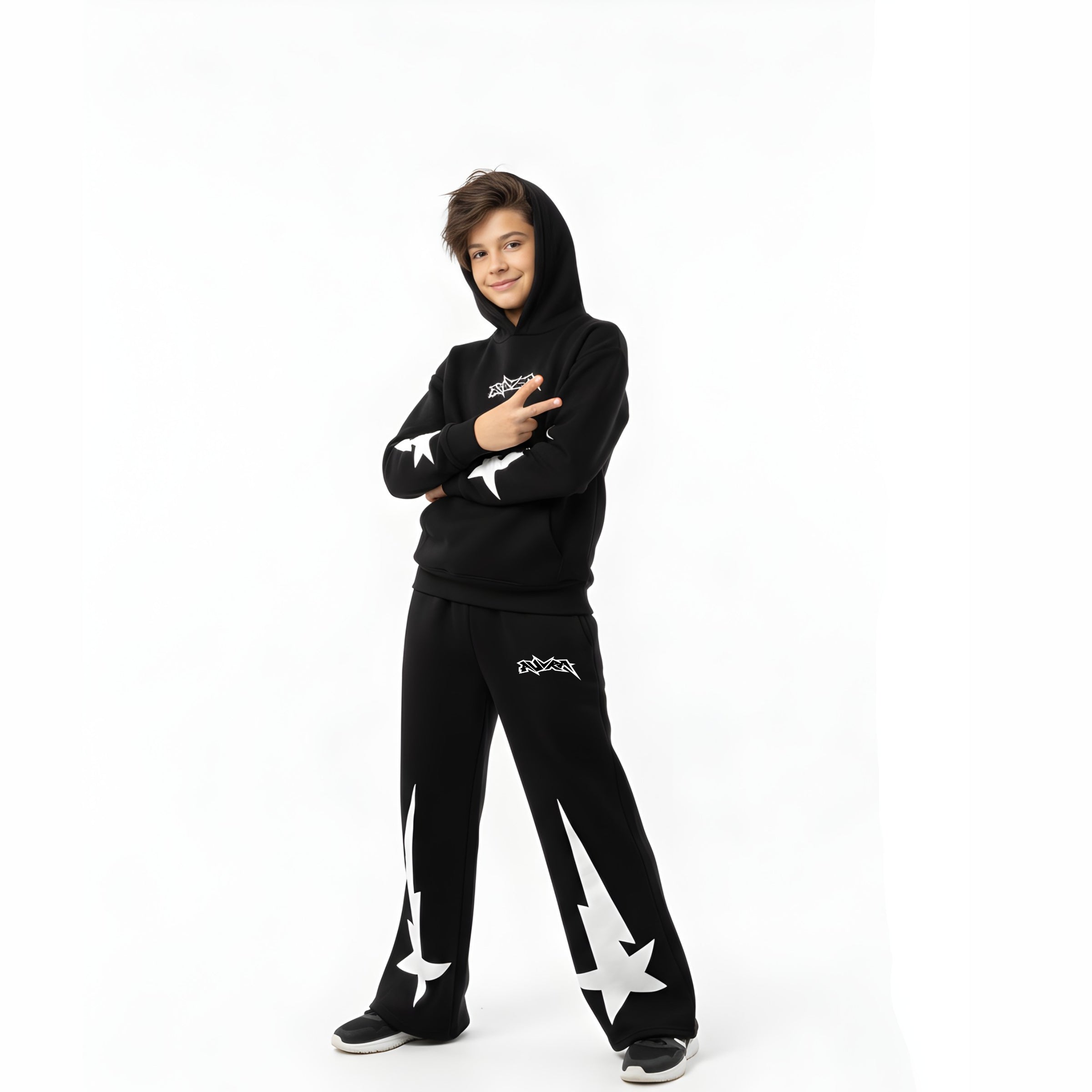 BLACK AURA OVERSIZED CO-ORD SET