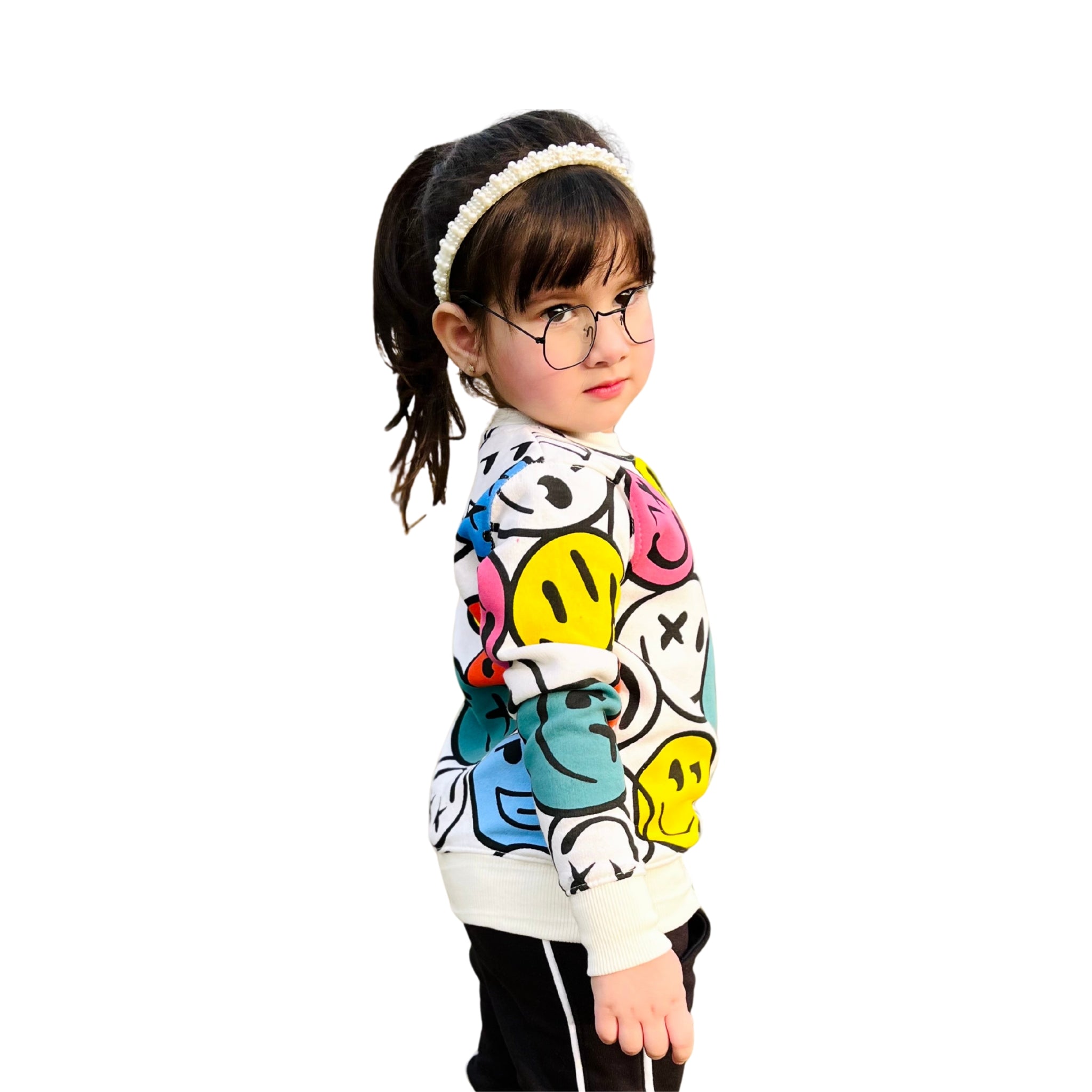 WHITE MINI MOOD SWEATSHIRT