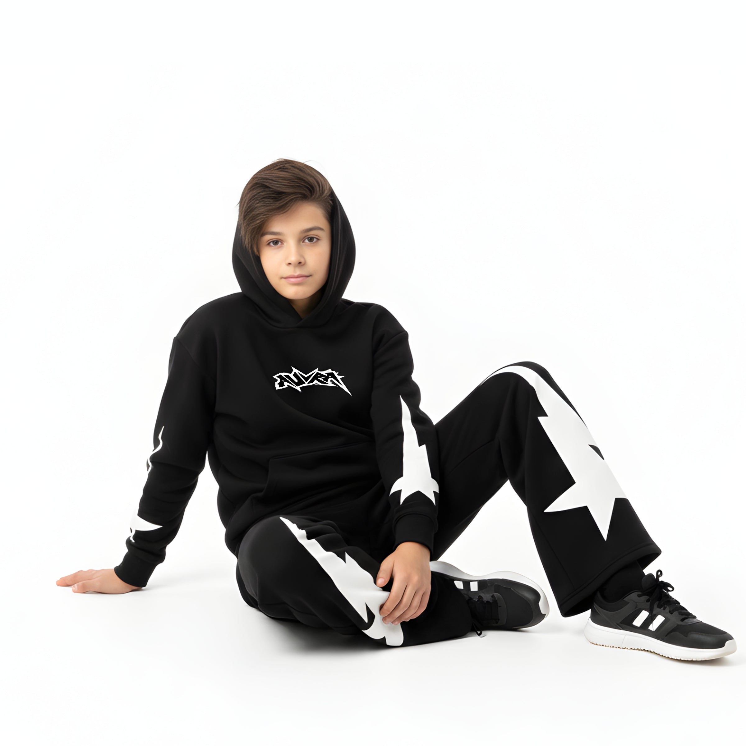 BLACK AURA OVERSIZED CO-ORD SET