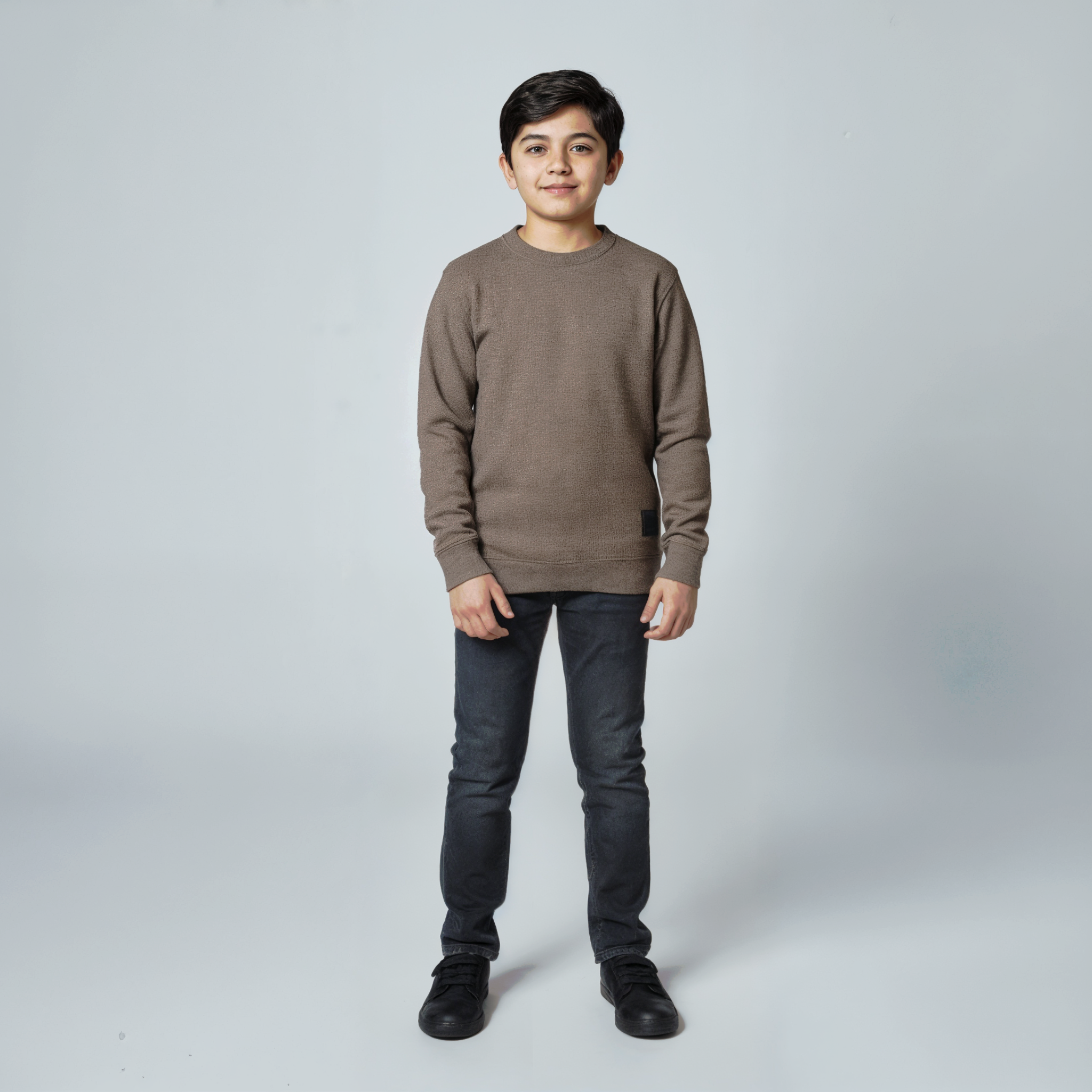 MOCHA KNIT TEXTURED SWEATER