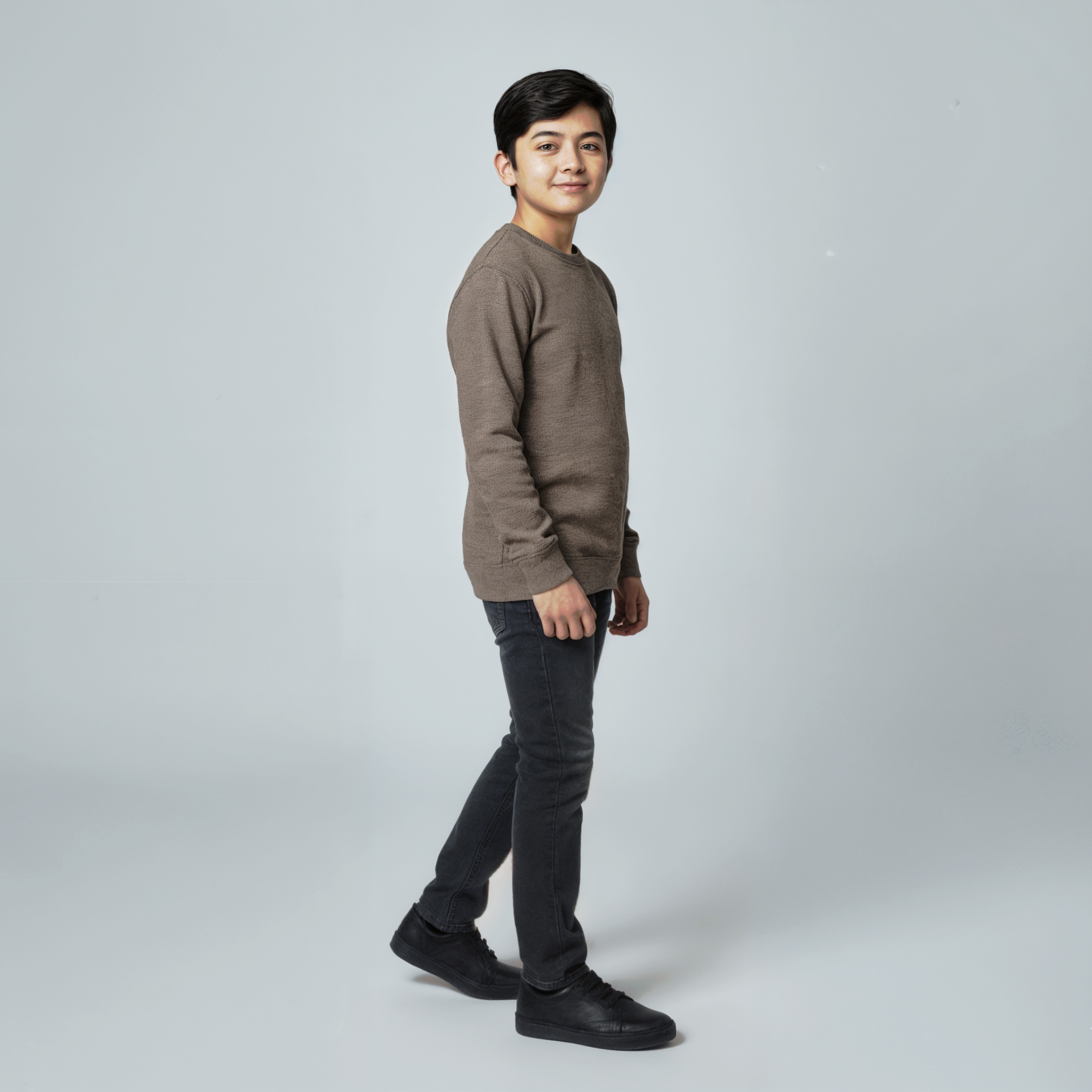 MOCHA KNIT TEXTURED SWEATER