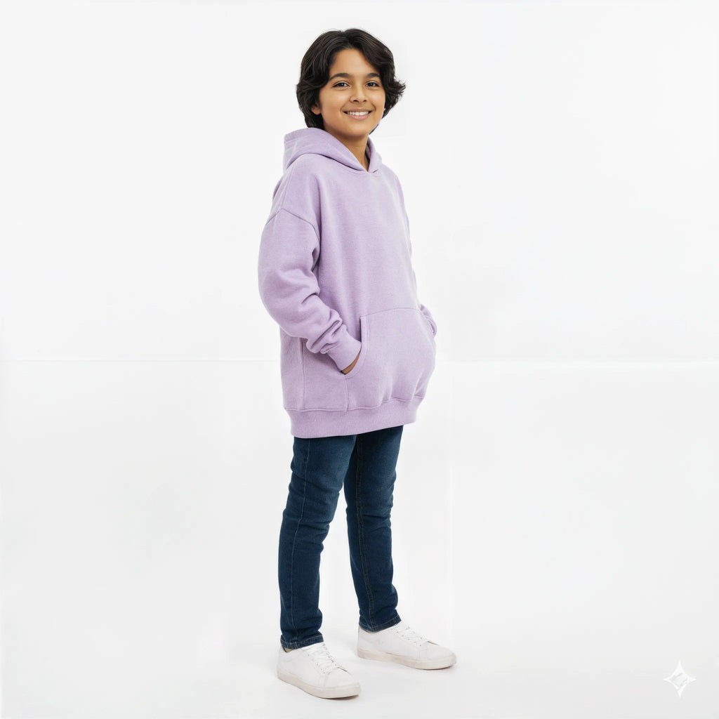 LAVENDER PLAIN OVERSIZED HOODIES