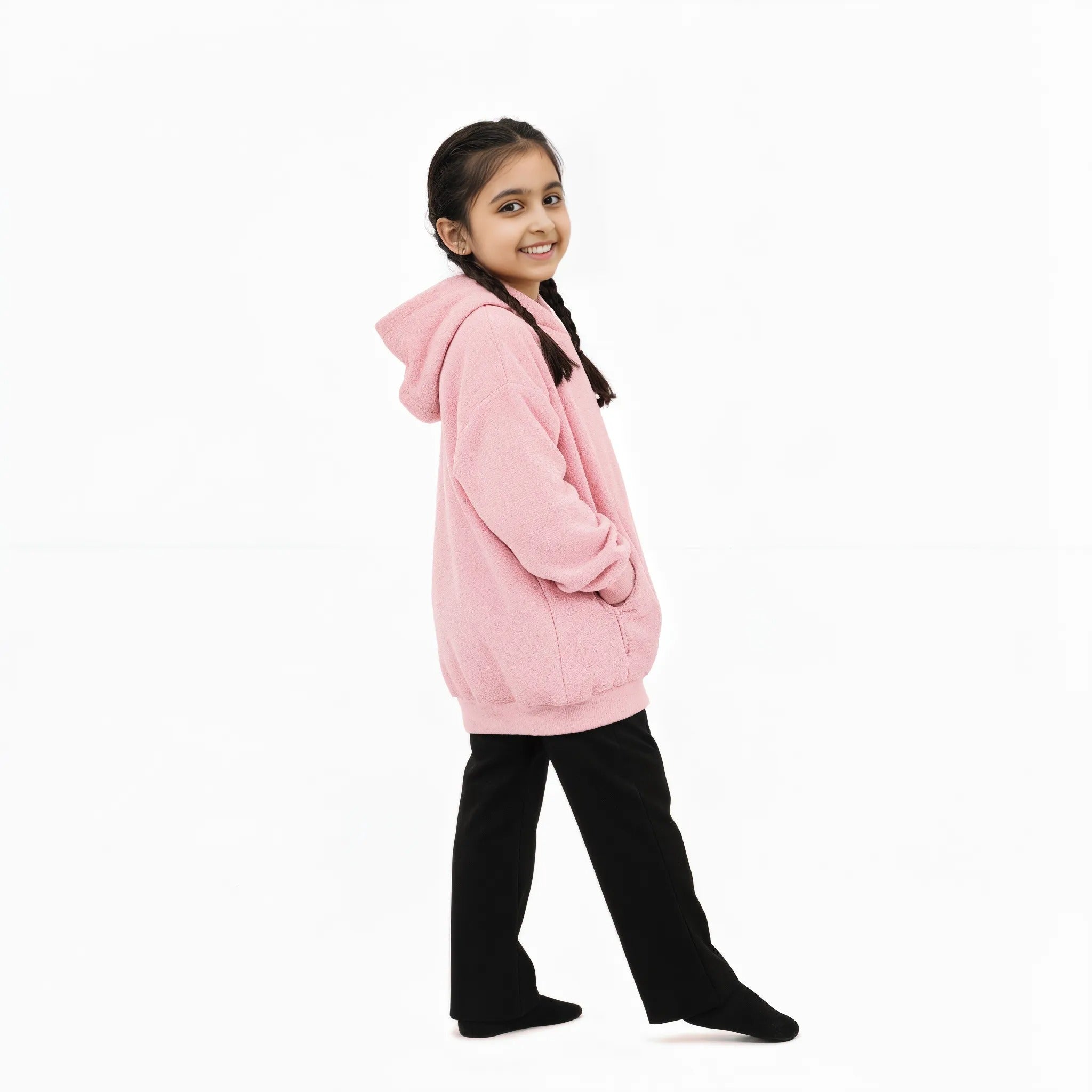 PLAIN OVERSIZED HOODIE - PINK