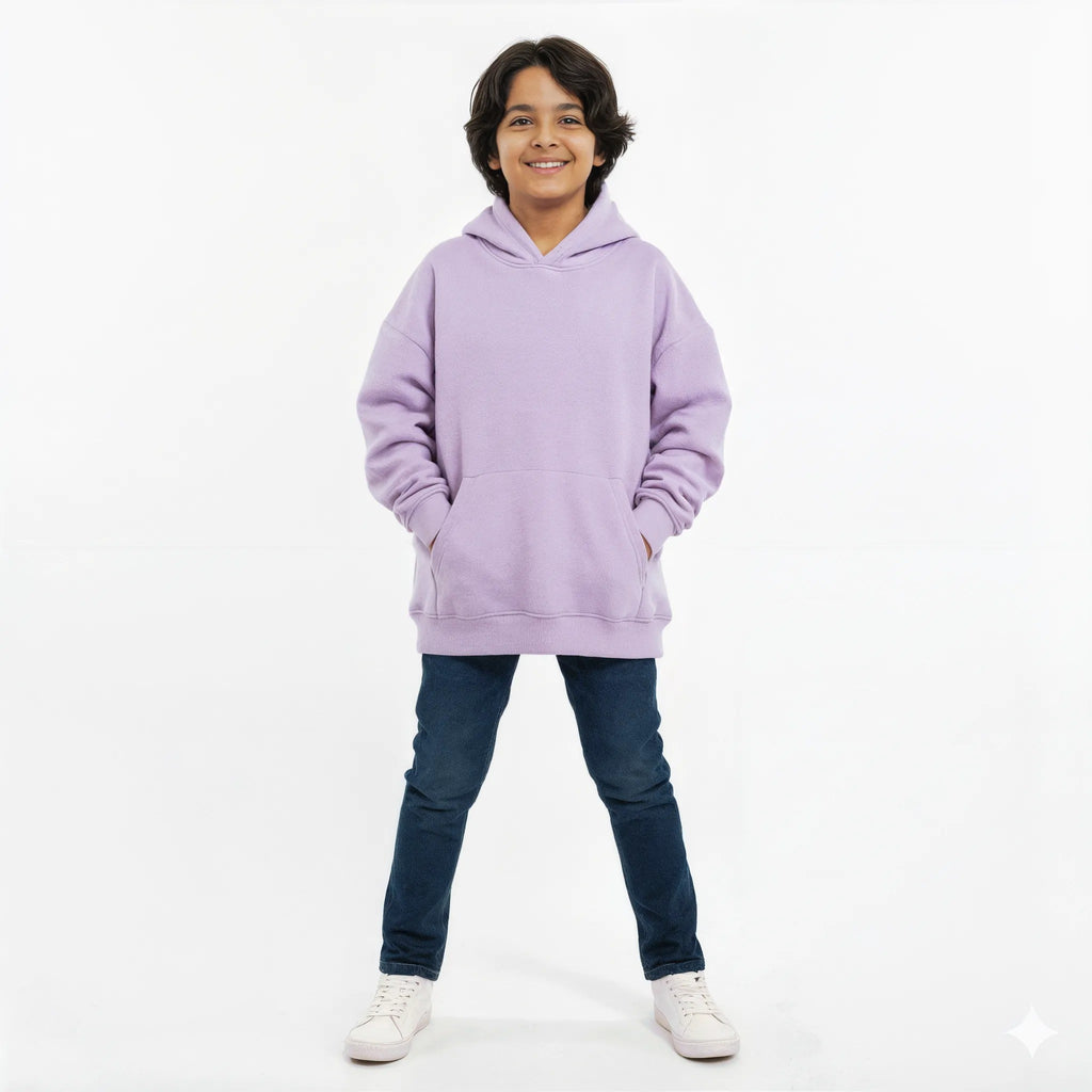 LAVENDER PLAIN OVERSIZED HOODIES