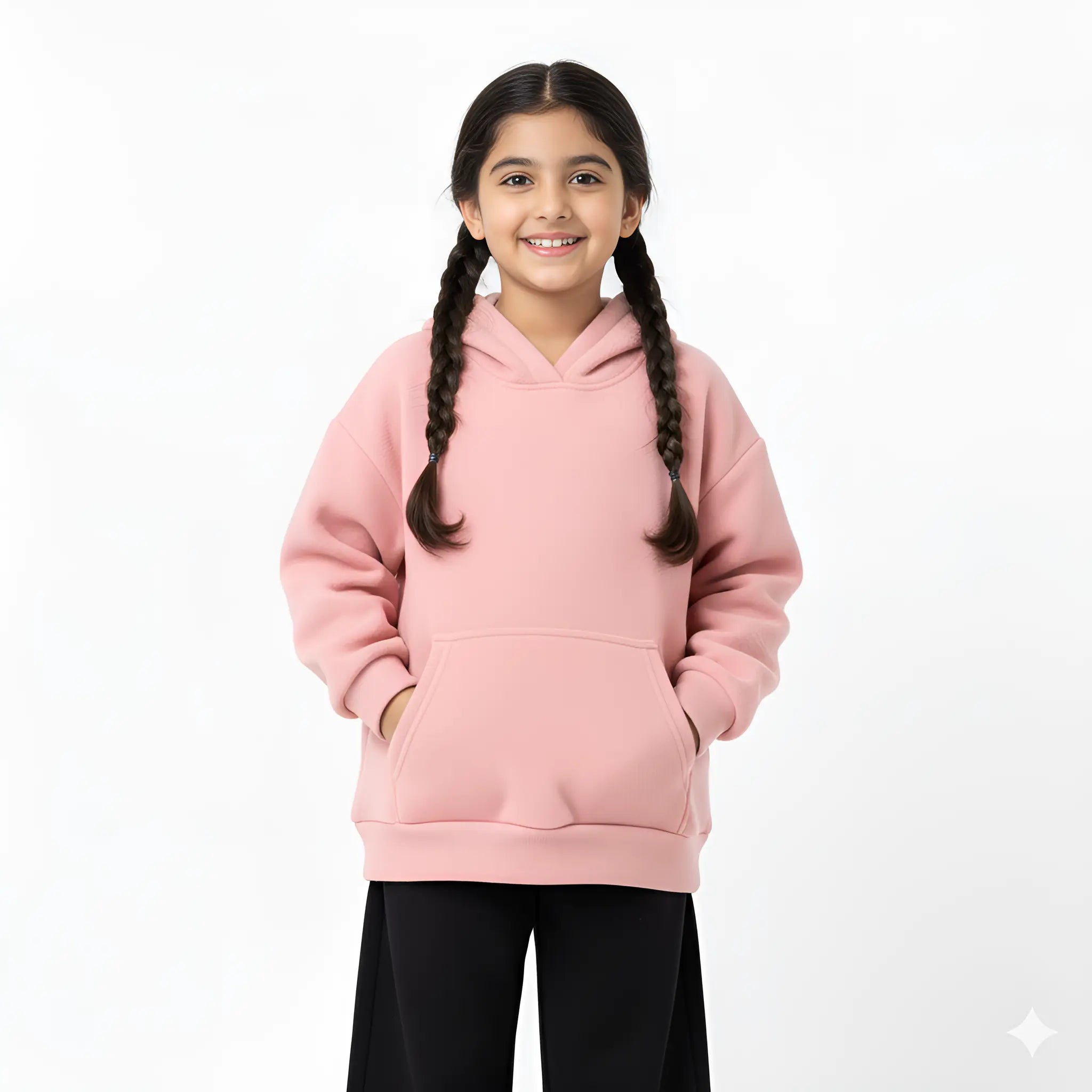 PLAIN OVERSIZED HOODIE - PINK Mini Wears