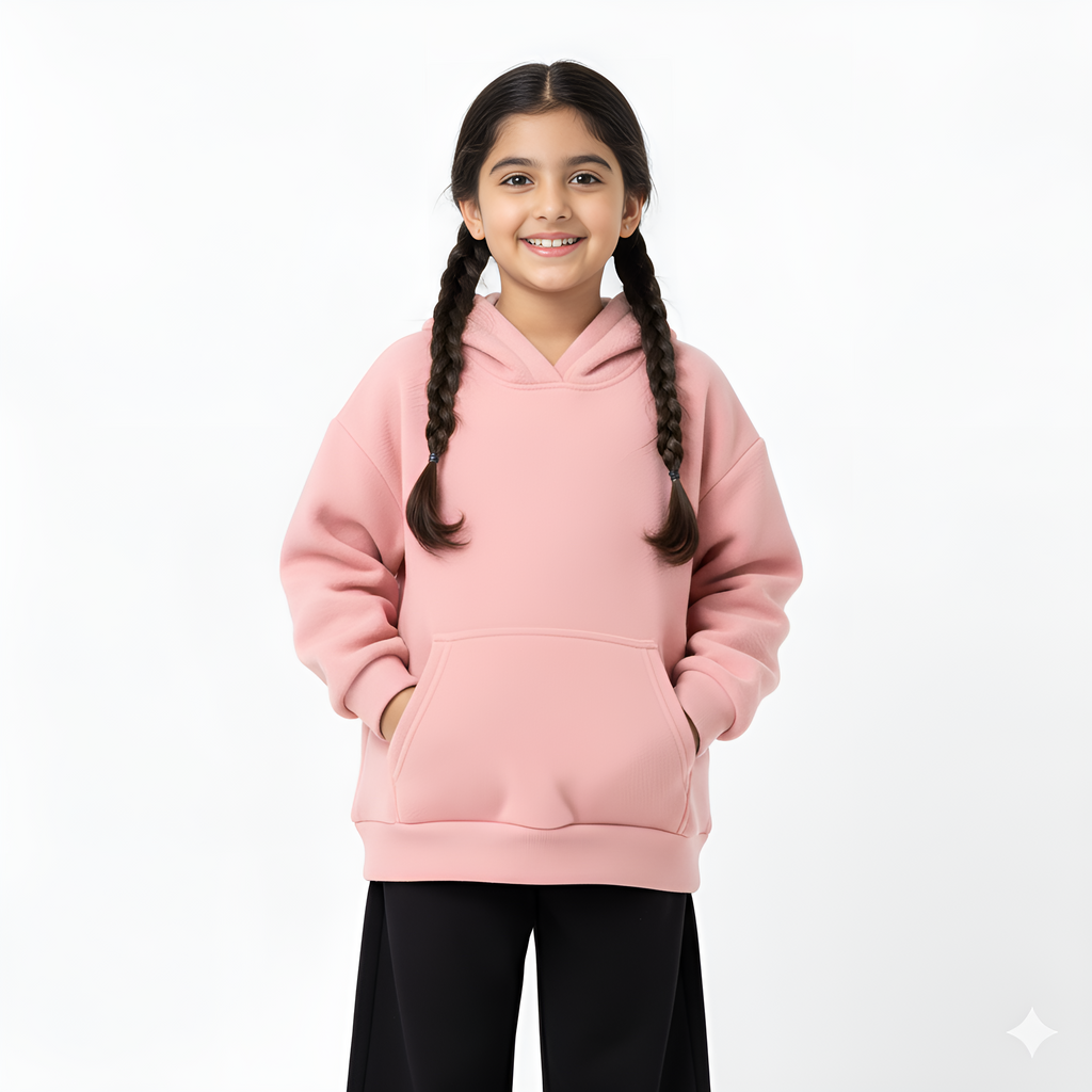 PLAIN OVERSIZED HOODIE - PINK