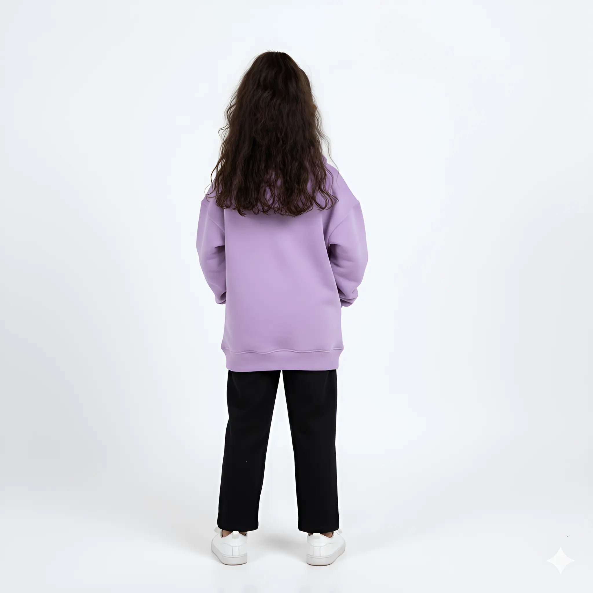 PLAIN OVERSIZED HOODIE - LAVENDER Mini Wears