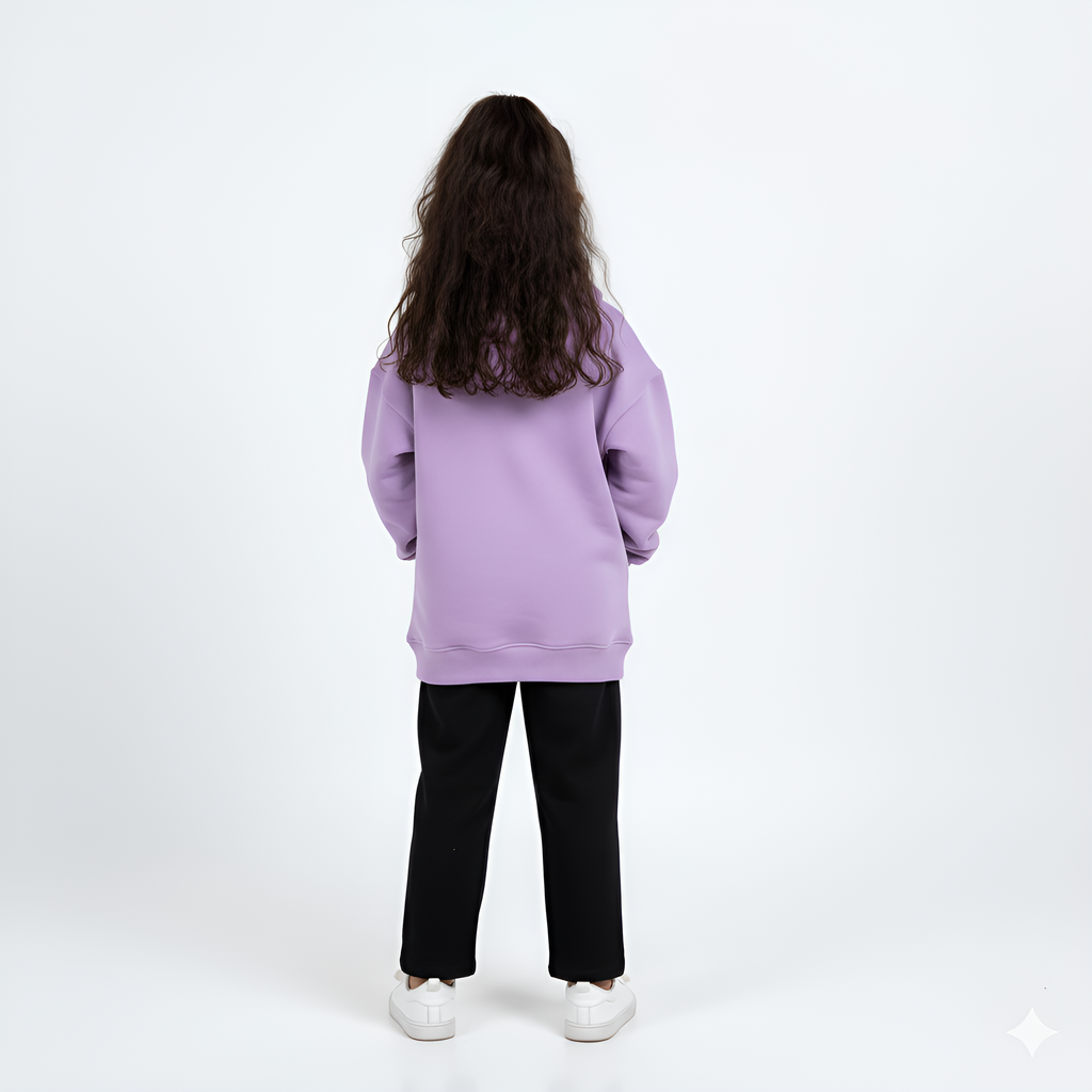 PLAIN OVERSIZED HOODIE - LAVENDER