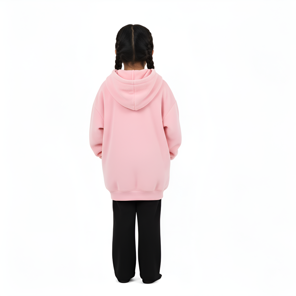 PLAIN OVERSIZED HOODIE - PINK