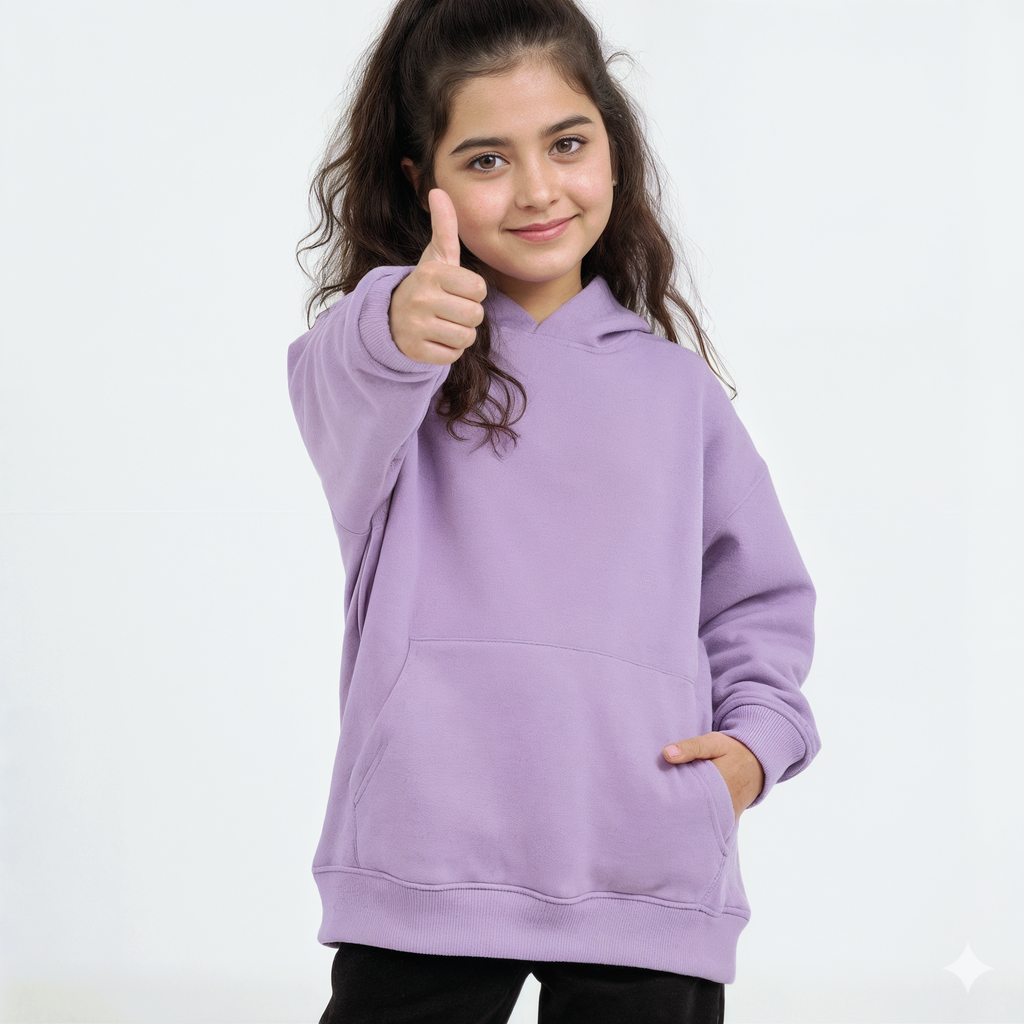 PLAIN OVERSIZED HOODIE - LAVENDER